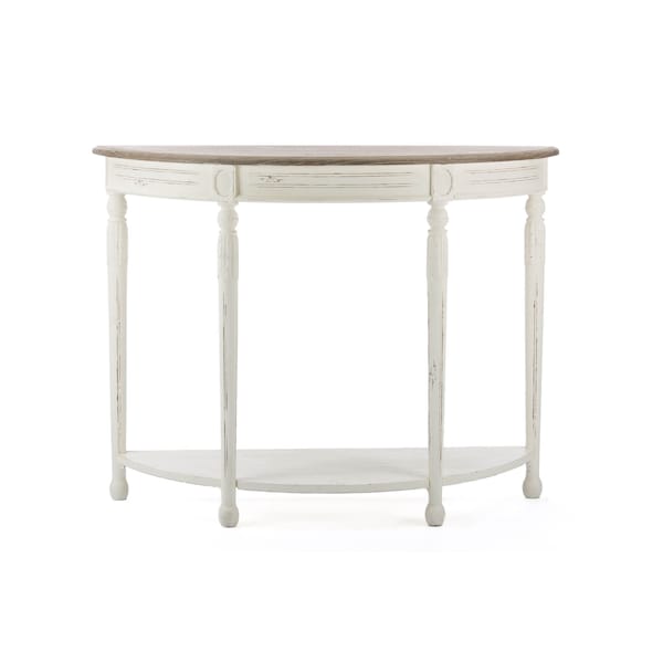 Baxton Studio Vologne Traditional White Wood French Console Table 112-6036 - main
